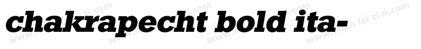 chakrapecht bold ita字体转换
